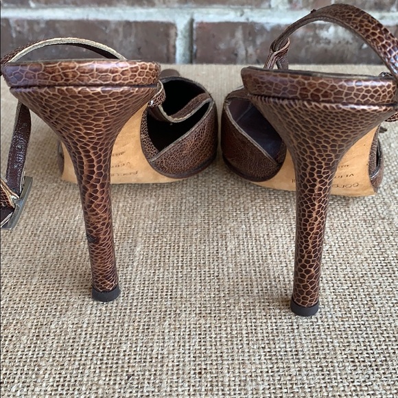 Sergio Rossi Brown Slingbacks EUC - Picture 3 of 7